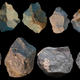 Stone tools found at the DAN5 site in Ethiopia.